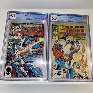 TRANSFORMERS #2 AND #4 CGC 6.0 & 9.2 WP 1984 & ‘85 Marvel 1st app SHOCKWAVE